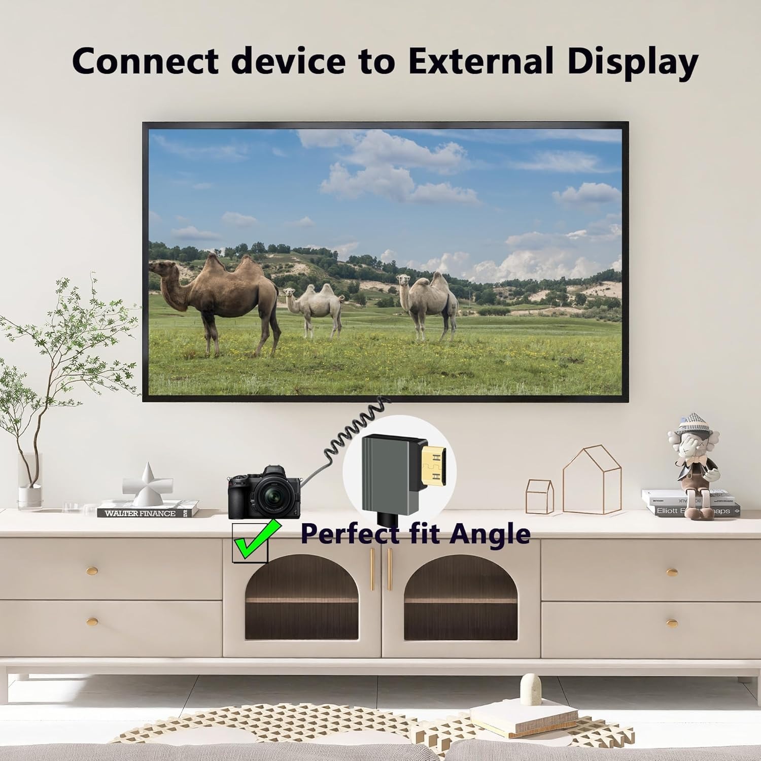 90 Degree Mini Micro HDMI-compatible Coiled Cable Support 3D 8K Spring Flexible Slim Cord for Camera DV Video Capture Card HDTV