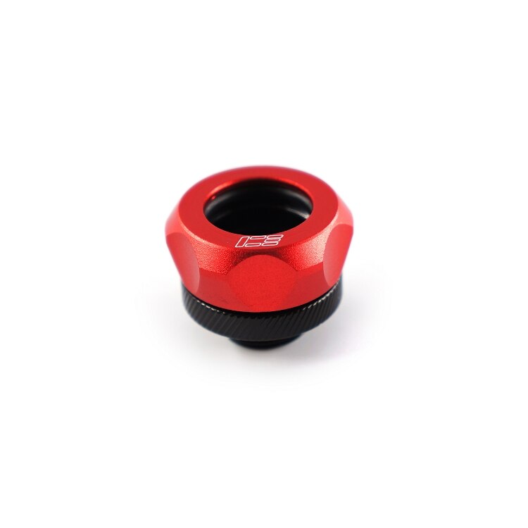 8 stk icemancooler 10 x 14mm petg badekar fittings  g1/4 od14mm stift rør hånd kompression stik sort, hvid, rød, blå cp 25 x 20mm: Rød
