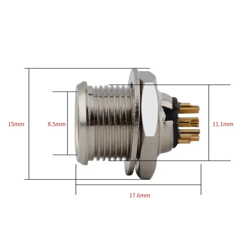 2Stck Mini XLR Männlich Weiblich Stecker 3/4/5/6 Stifte Kleine XLR Männlich Buchse für MIC Mikrofon Audio- Kabel Lözehn Stecker