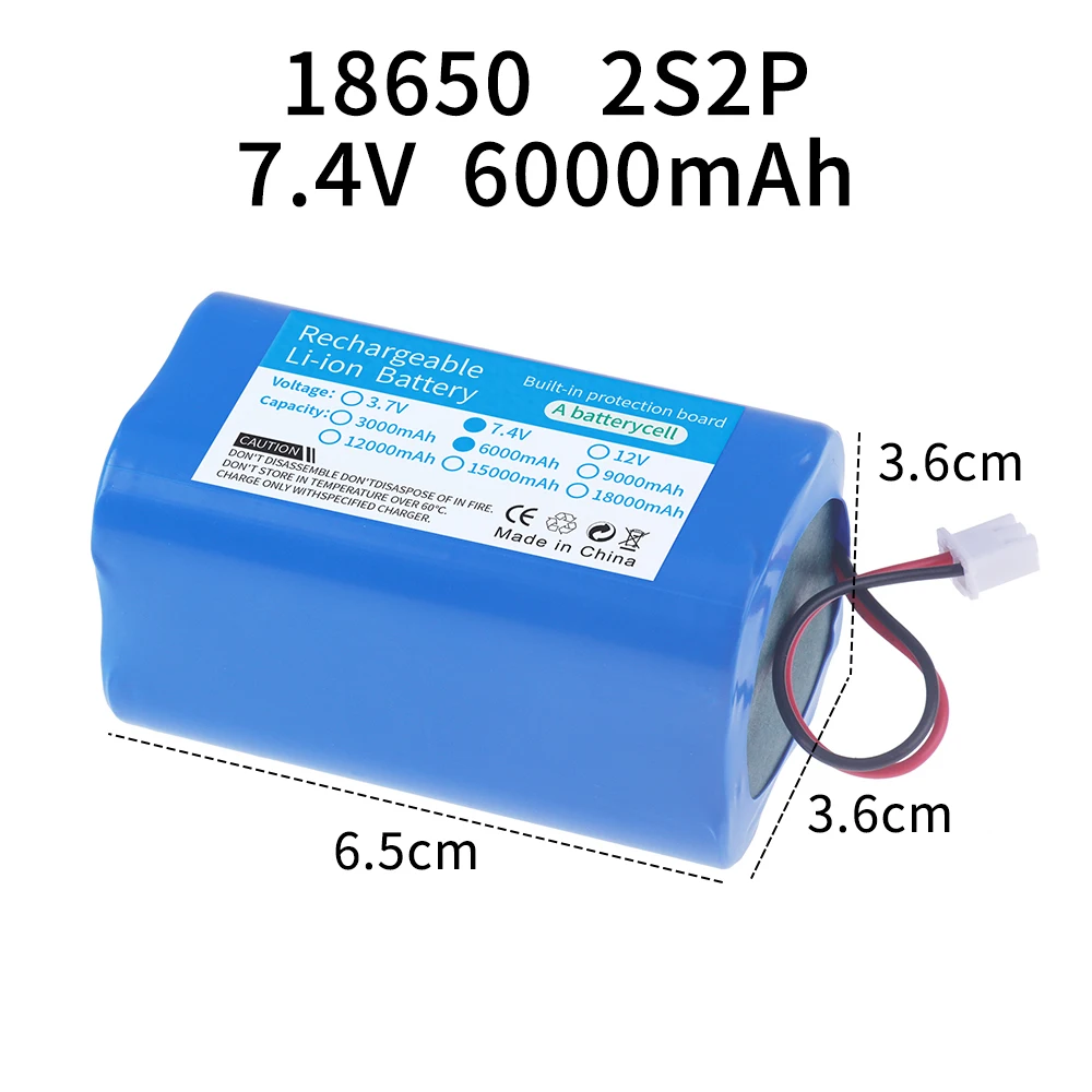 3,7 V 7,4 V 11,1 V 12V 18650 12000mAh con cables batería recargable de iones de litio con PCB para altavoz Bluetooth faros solares: Chocolate