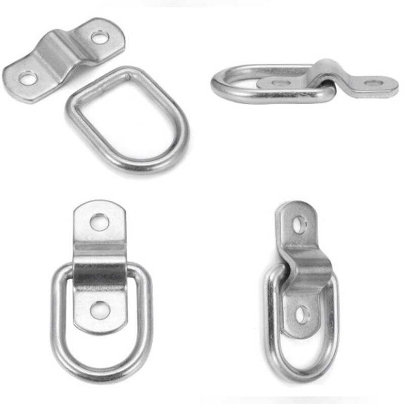 6-- pack d-ring fästring lastankare trailerankare smidd surrningsring, ytmonterad fästring med skruv