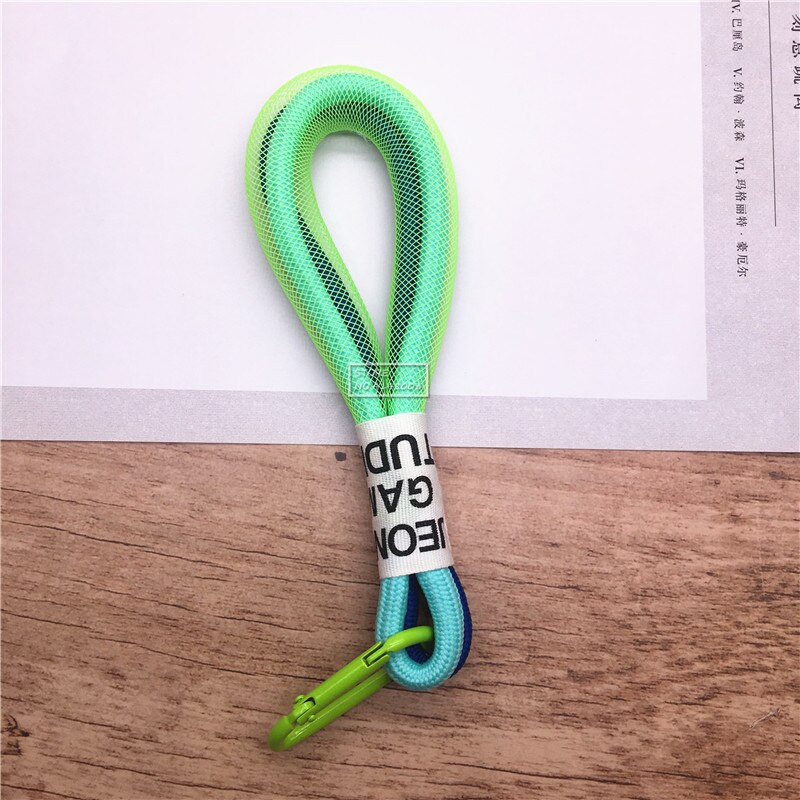 Llavero fluorescente con cordón para llaves, correa de cuello corto para llaves de coche, bolso para niños, colgante, para amigos: 8