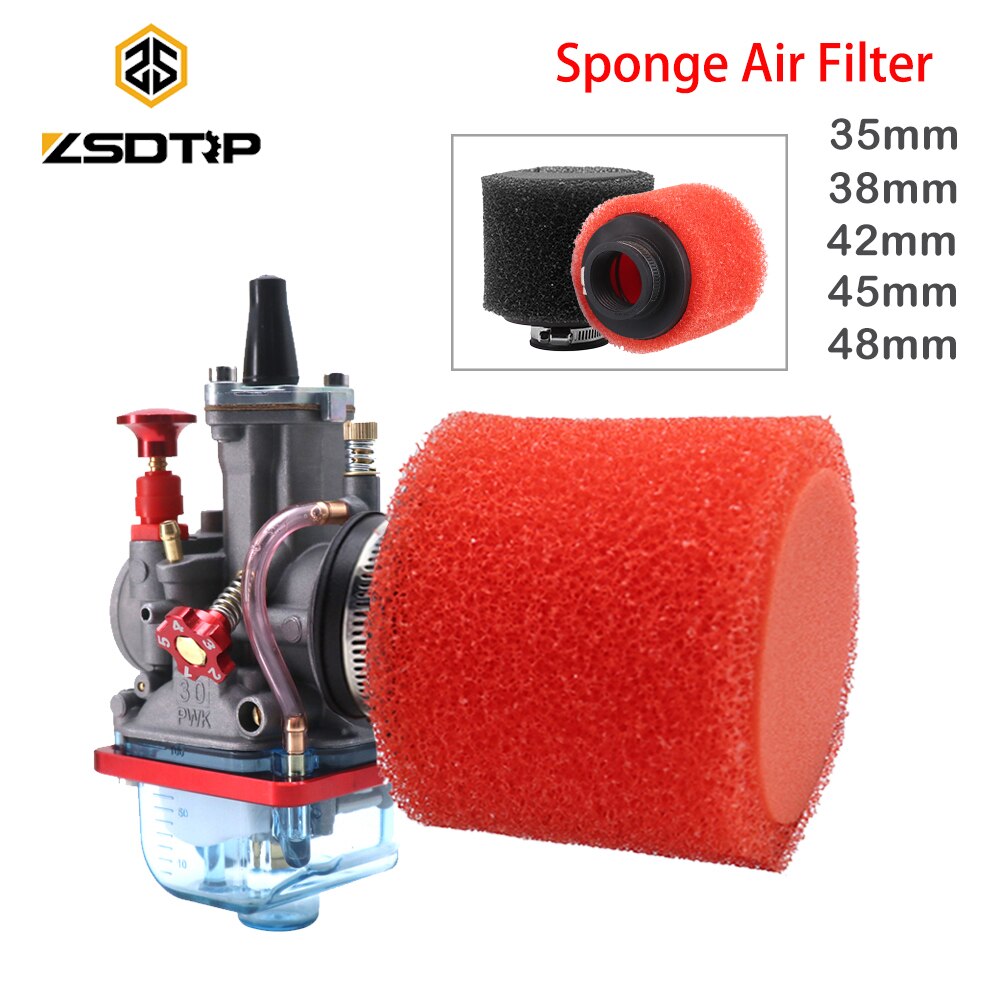 Zsdtrp Universele 35/38/42/45/48Mm Luchtfilter Spons Cleaner Motorfiets Spons Cleaner Scooters carburateur Ronde Luchtfilter