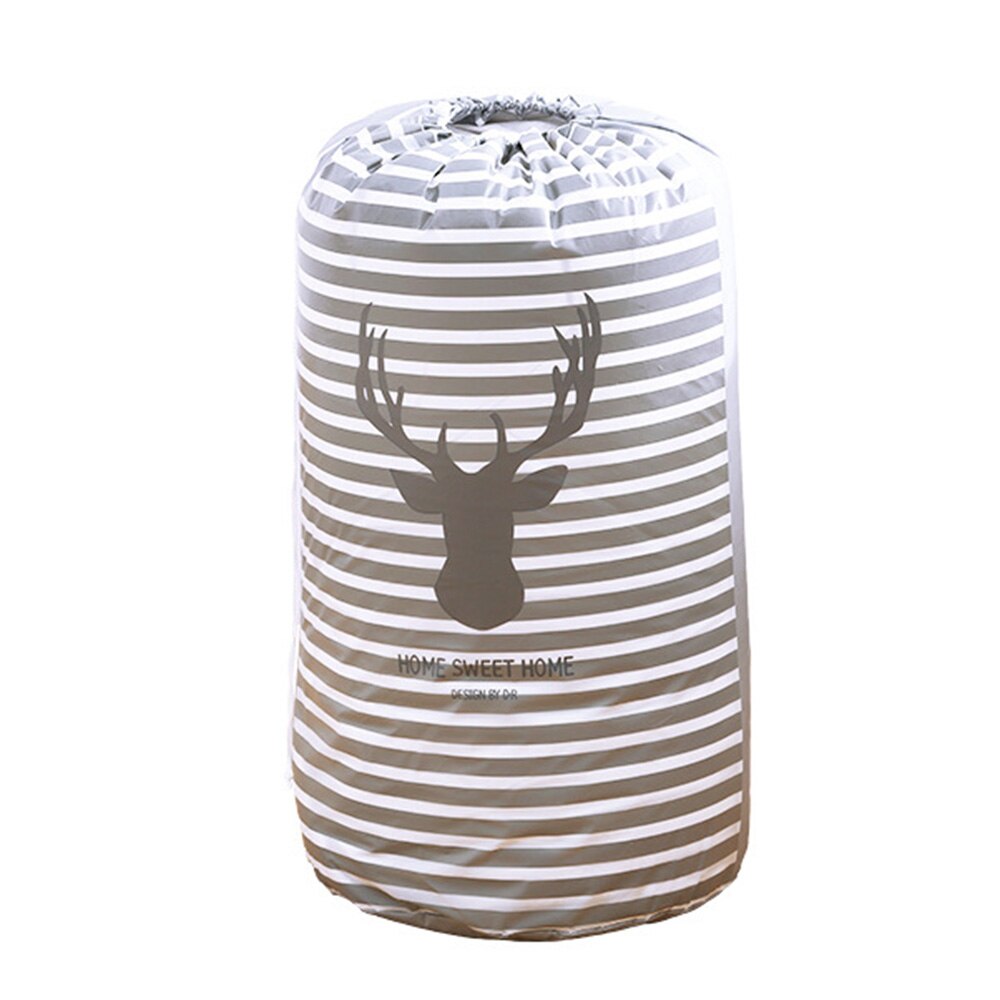 Funda cilíndrica para almohada, manta con cordón, bolsa de polvo, contenedor, bolsa de almacenamiento de ropa portátil organizador de guardarropa: Deer
