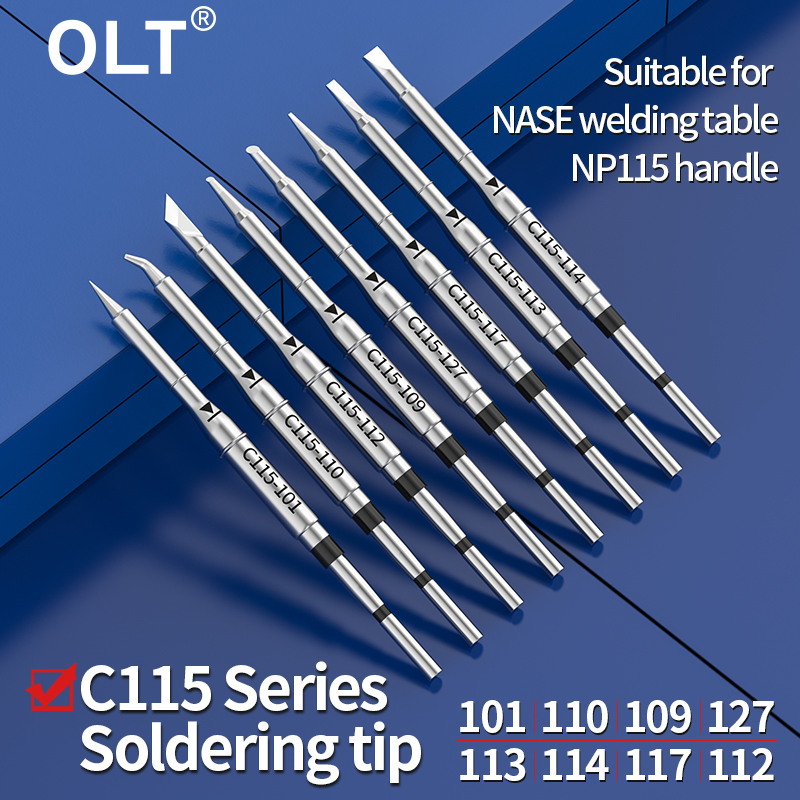 C115 Soldering Iron Tip C115-105/125/117/113/114/112/109/127/101/110/120/107 for JBC Soldering Station Precision Repair SMD PCB
