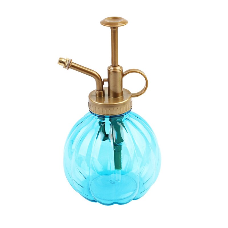 Retro gieter bloem antiek plastic glas brons stijl planten douche knutsel blikken fles klein tuingereedschap: Bl