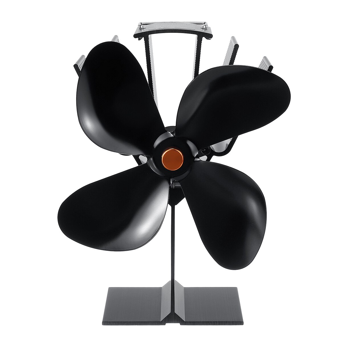 4 Blade Fireplace Fan Heat Powered Stove Fan komin... – Grandado