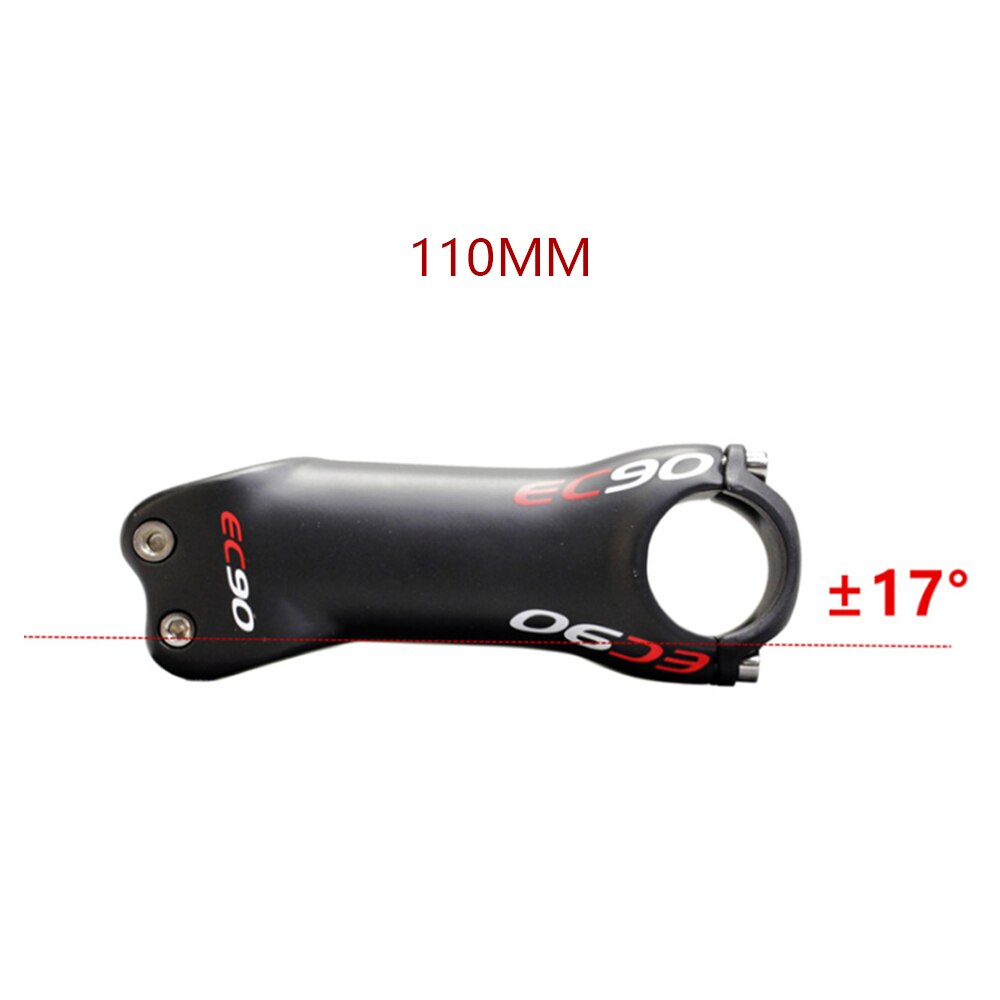 EC90 full carbon fiber bike pole road bike pole mountain bike pole 28.6-31.8MM 6°17°stem carbon fiber stem: 17 degrees 110 mm