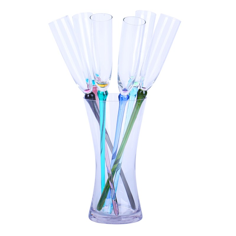 6 Pcs Colour Goblet Beach Cup Bar Wedding Glasses KTV Party Champagne Cocktail Wine Glass Nmd Verre Thule Tumbler Chalice Doom