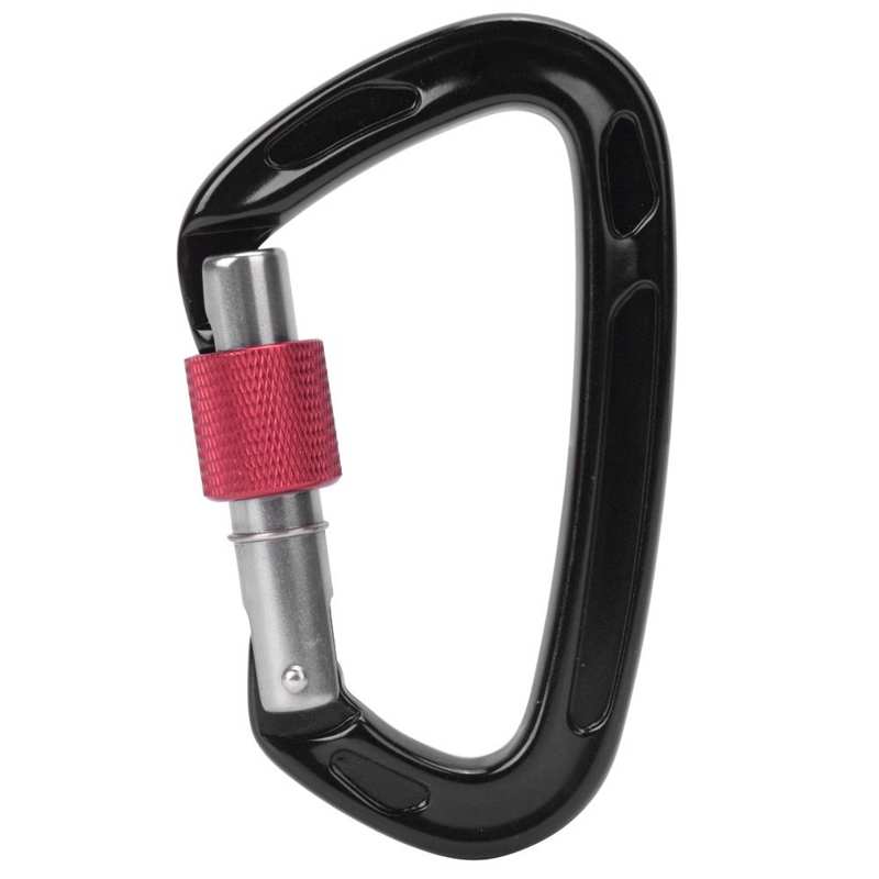 7075 Aviation Aluminum Master Lock Carabiner Safety Buckle Security Equipment Gear for Outdoor Climbing: Black