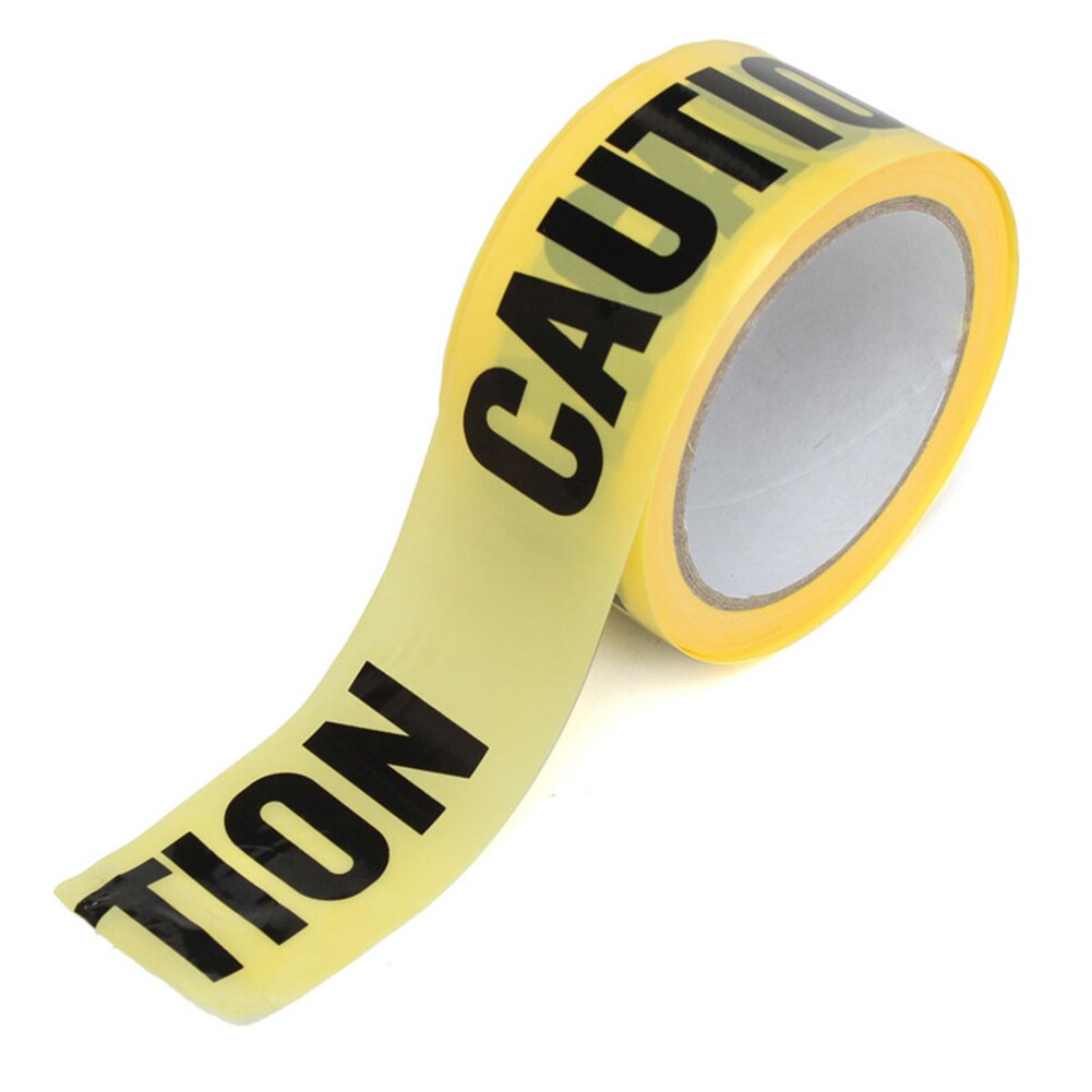 1 Roll Warning Tape Yellow Caution Tape Remind Work Safety Adhesive Tapes For Safety Barrier For Police Barricade 4.8cm×25M