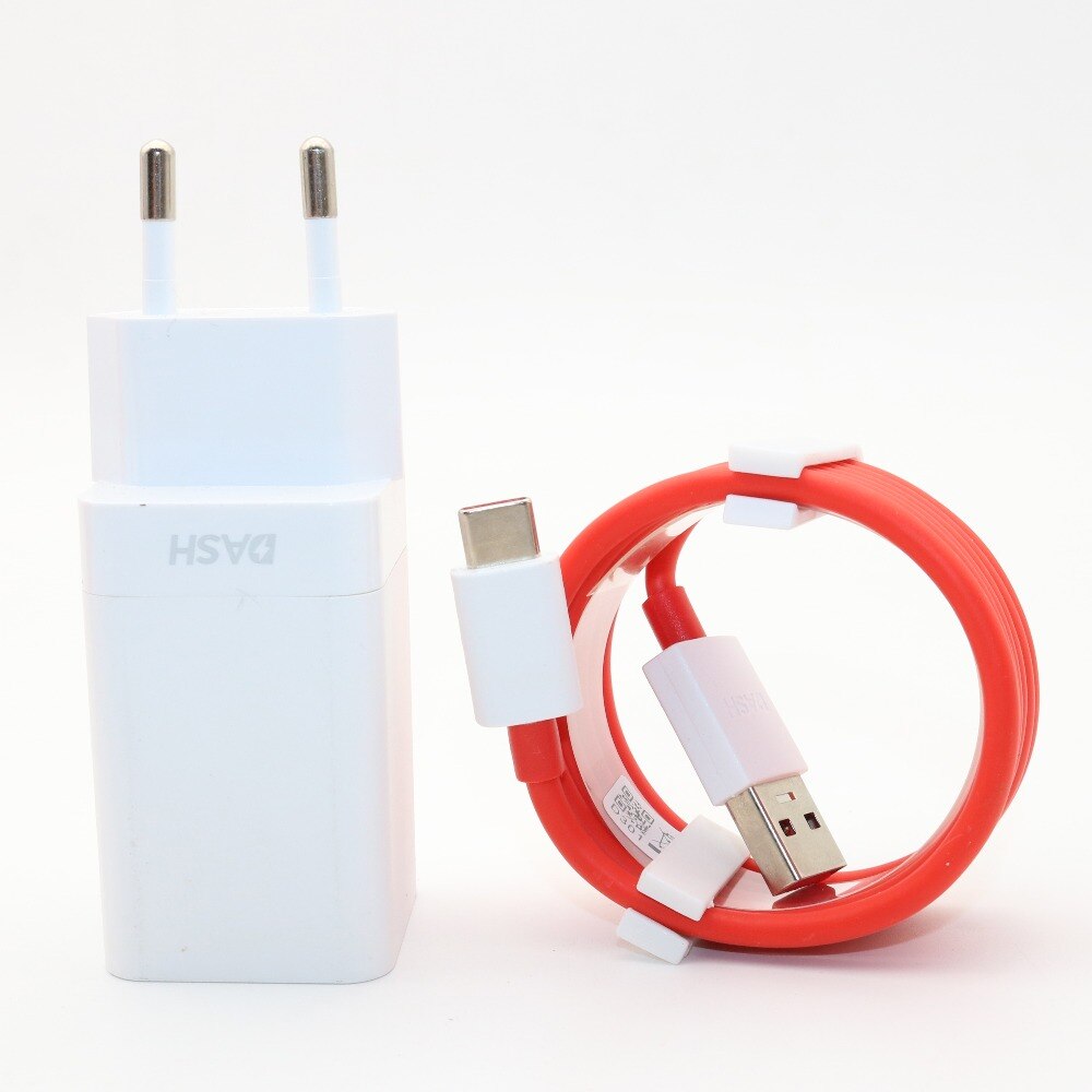 Originele Oneplus 6T Dash Oplader Een Plus 6 5T 5 3T 3 Smartphone 5V/4A snel Opladen Usb Muur Power Adapter, 1M/2M Dash Kabel: EU charger X cable