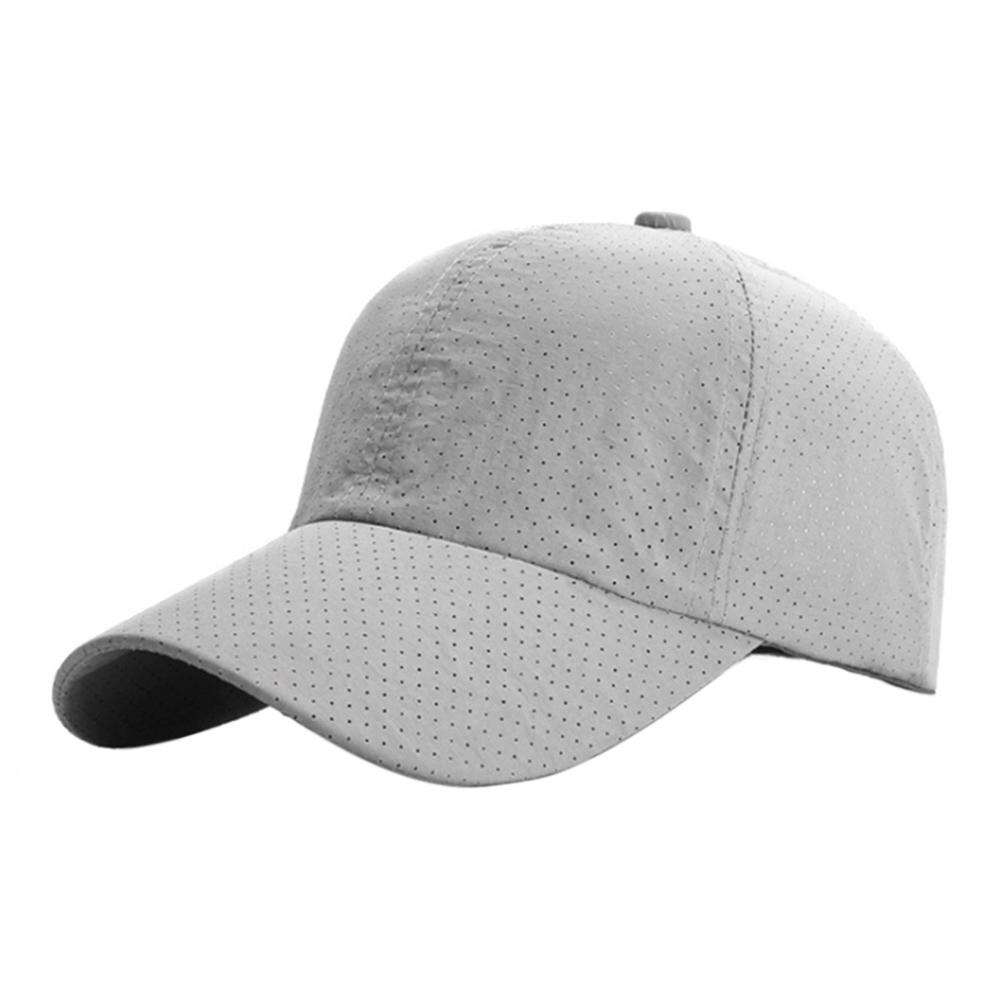 Zomer Unisex Sneldrogend Ademend Baseball Cap Hat Voor Golf Vissen Wandelen: GRAY