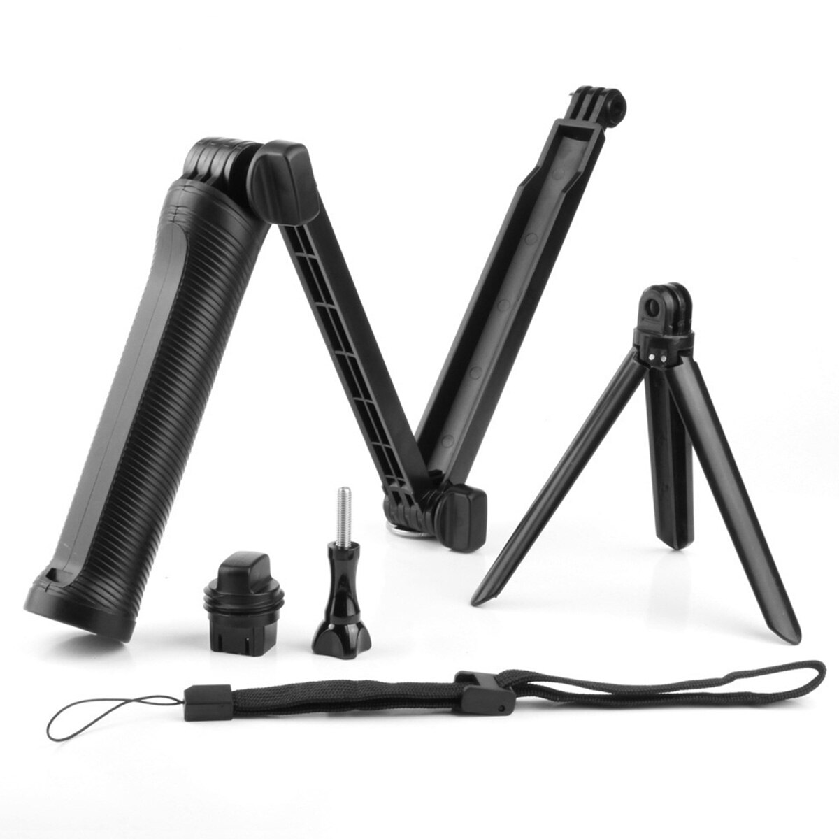 GoPro 3-Way Monopod ArmMount Adjustable stand Bracket Handheld Grip 3 Way Tripods For Hero 4/3+ 3 SJ4000 SJ5000 Accessories