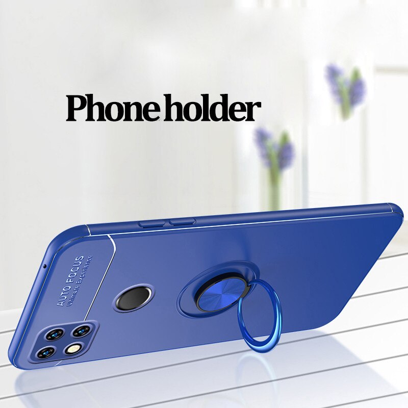 Xiaomi Redmi 9 C Globale M2006C3MG Mit Finger Ring Telefon hülle redmi 9c + schutz glas Redmi 9 C Silikon handyhülle Redmi 9C NFC Fall