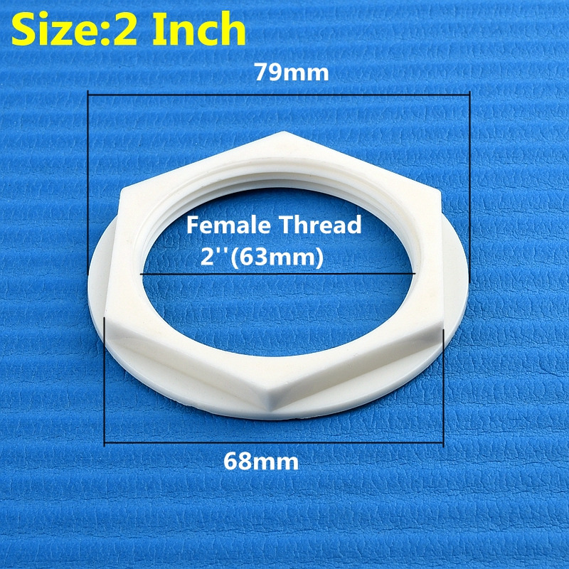 2 ~ 100 Uds hilo femenino 1/2 ~ 2 pulgadas plástico blanco Nylon tuerca de sujeción hexagonal jardín Micro riego Pagoda tapa de tornillo accesorio: Grey / 1/4"