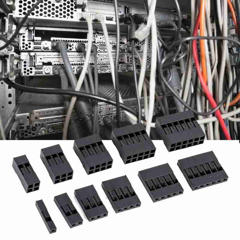 Household 620pcs Plastic Housing Terminal Needle Combination Terminal Female Male Connector Terminal Terminal 2.54 Pitch + I8N9