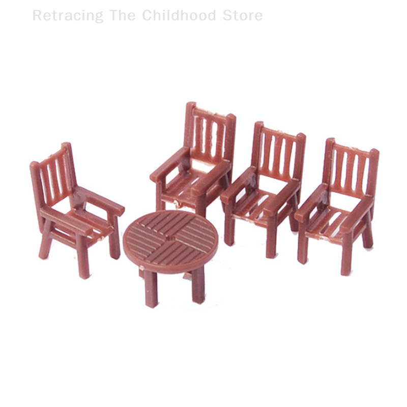 1 ensemble de Mini Table et chaise de Simulation, modèle de scène, accessoires de meubles de jouets 1:30 1:50 1:75