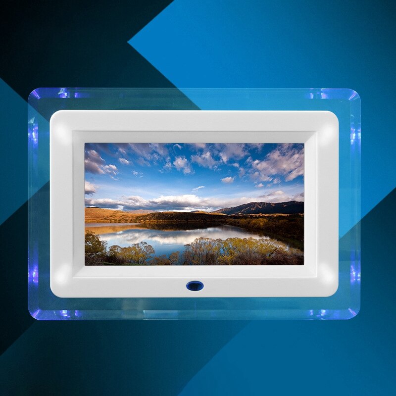Digitale Foto Rahmen, Ultra-Dünne Tragbare 7 Zoll Elektronische Rahmen HD Elektronische Foto LED Lcd Bildschirm Weiß