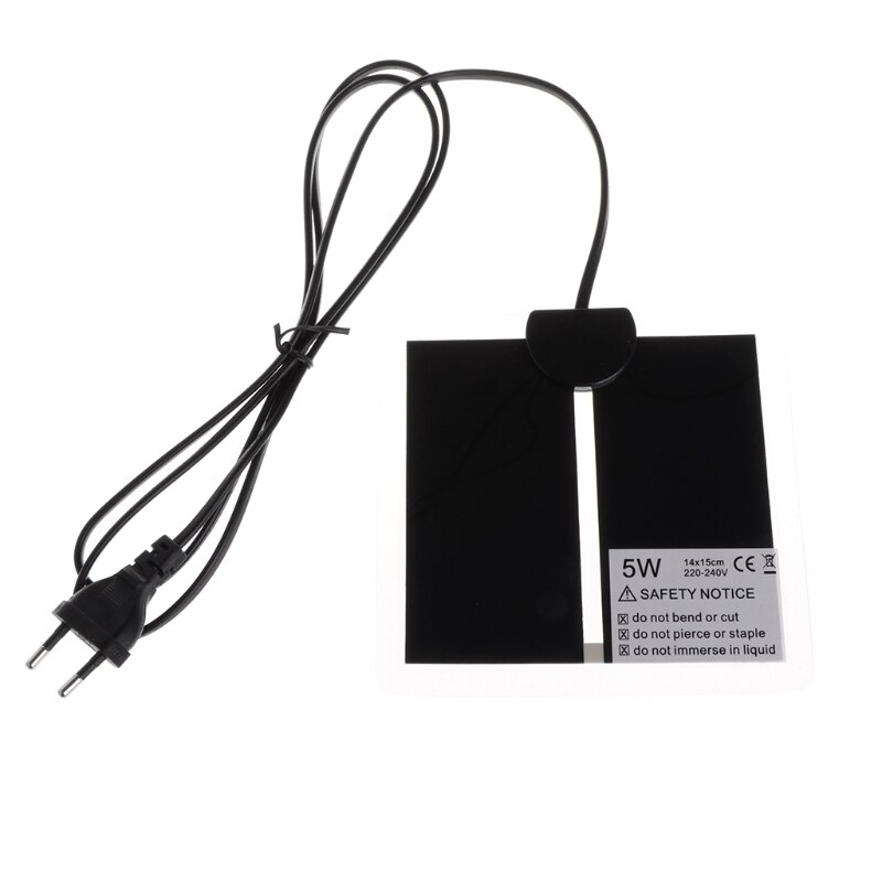 Esteira de calor réptil chocadeira incubadora pet almofada aquecimento brew plug ue 5w 7 14 navio da gota