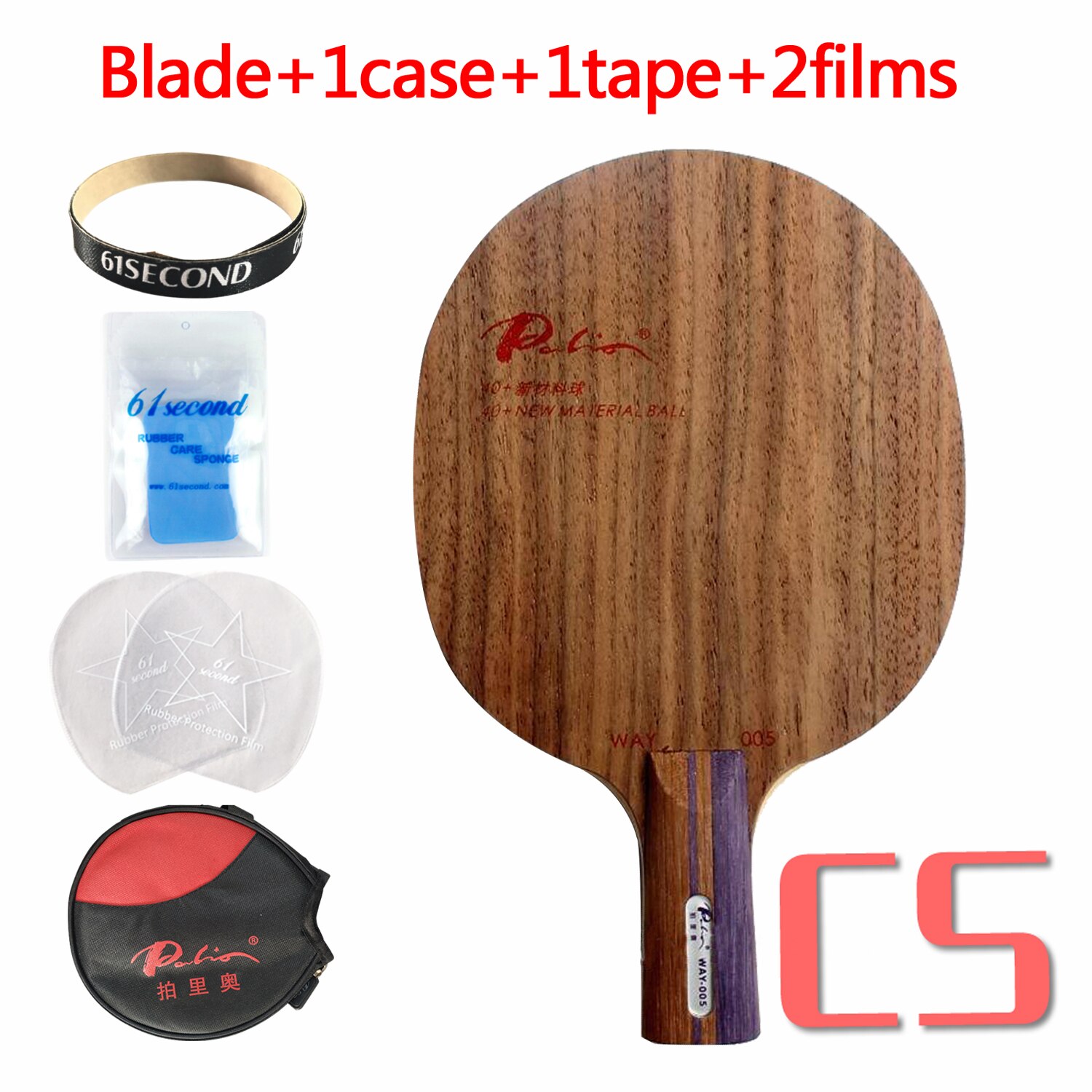 Palio official way005 way 005 table tennis blade pure wood for 40+ material table tennis racket sports racquet sports: CS with YBM case