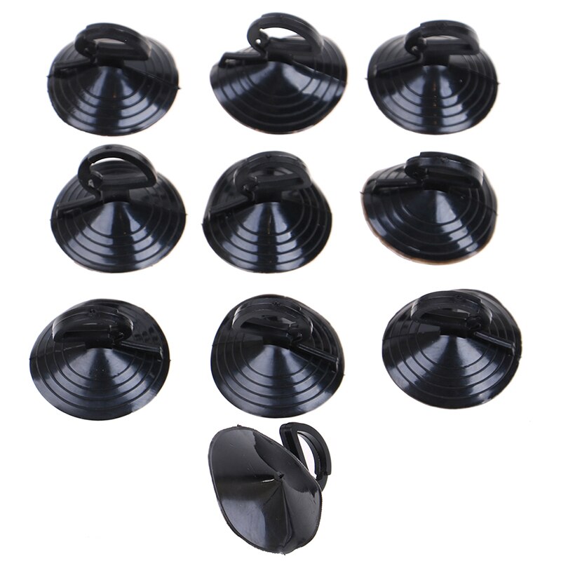 10Pcs 35/45mm Black/Clear Rubber Suction Cup Suckers Hook Car Sunshade Suction Cup Car Accessories: 3.5cm  Black