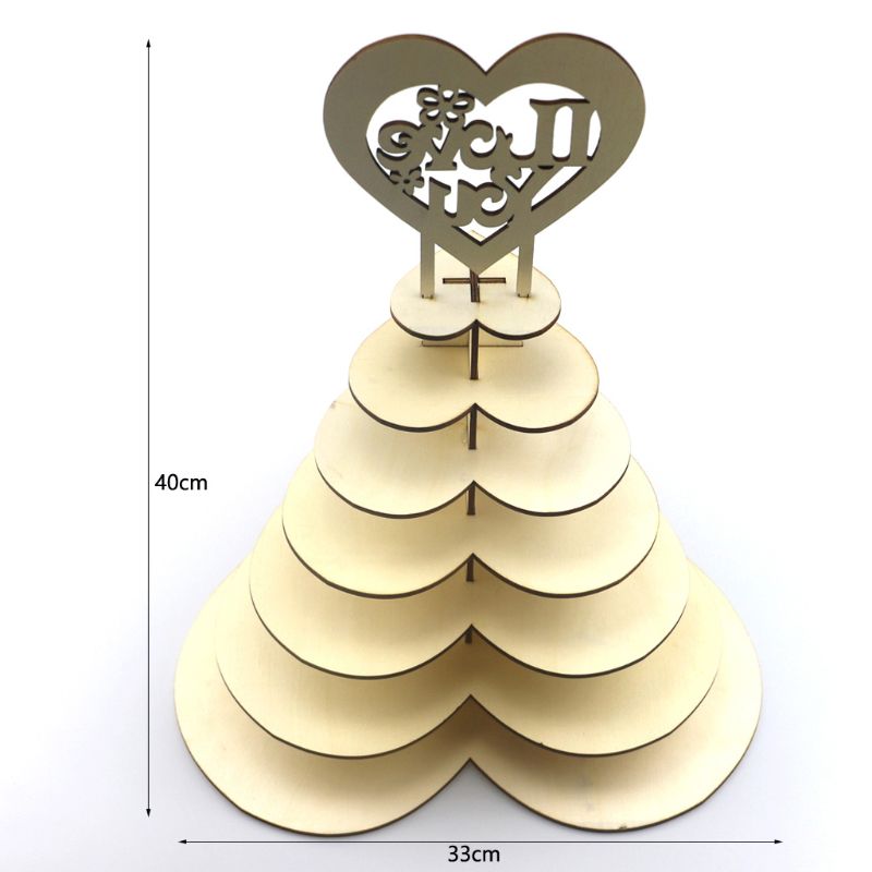 Rocher jeg elsker dig hjerte pyramide bryllup chokolade dessert displaystand