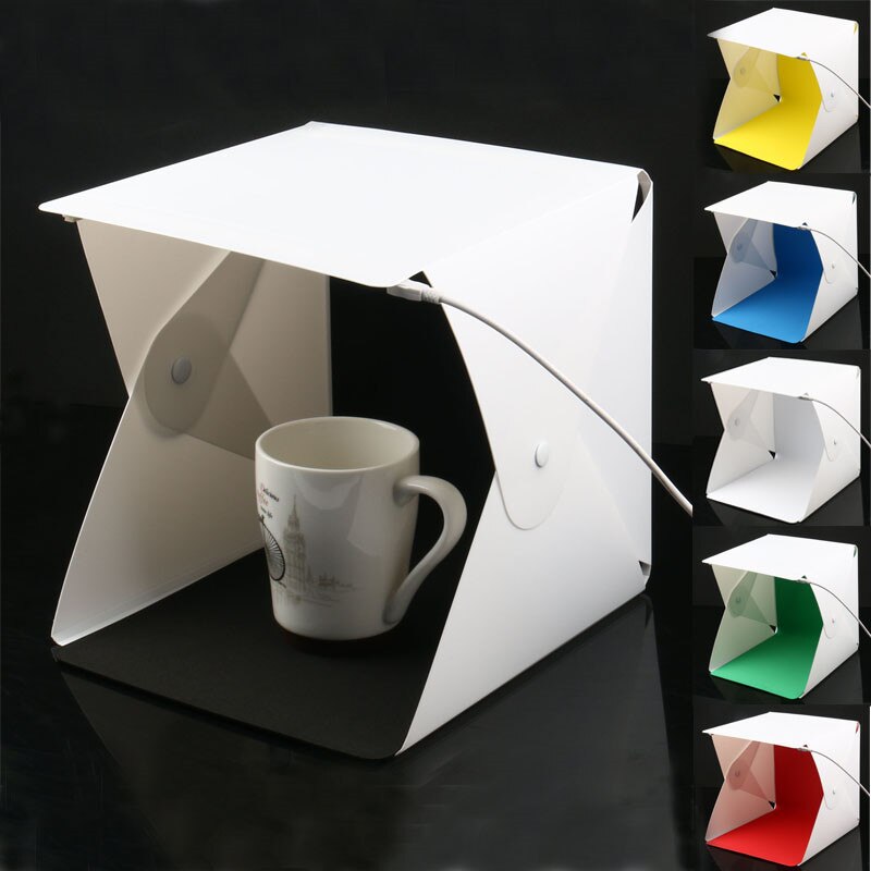 Boîte souple Diffuse de Studio pliant portatif avec la boîte de Studio de Photo de fond de photographie blanche noire de lumière LED: New L 6 colors