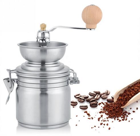 Rvs Hand Handkoffiemolen Bean Peper Spice Noten Molen Hand Italiaanse Koffie Slijpmachines Machine
