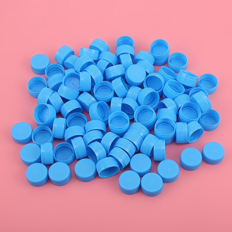 100Stck Kunststoff Flasche Kappe Mineral Wasser Flasche Kappen Kindergarten Handgemachte Kreative Farbe Puzzle Flasche Kappen