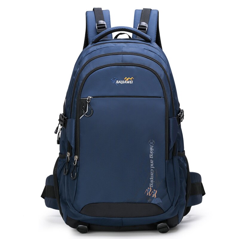 60l náilon ao ar livre mochila de viagem escalada esportes acampamento caminhadas mochila mochila escolar pacote para o sexo masculino feminino: Azul profundo