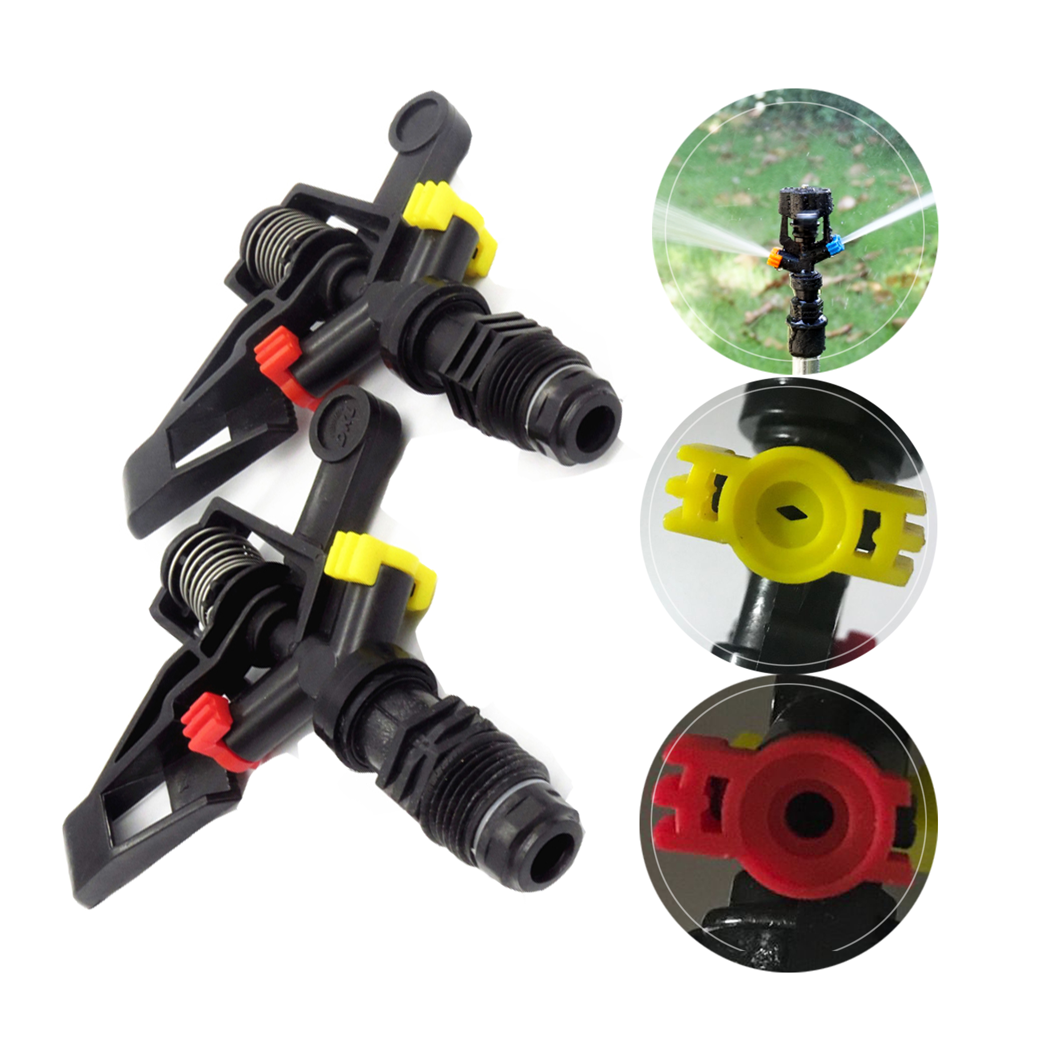 1/2 inch Plastic Irrigation Sprinkler Garden Greening Rotatable Sprayer for Lawn Garden Landscape Irrigation