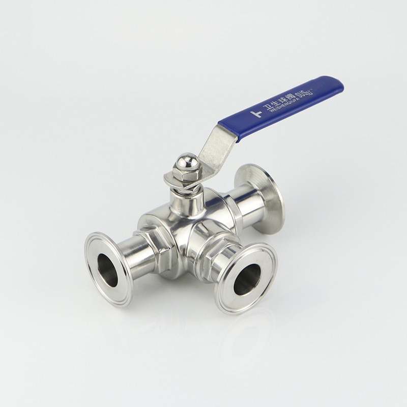 Valvola A Sfera In Acciaio Inox 304 Da 1" (25mm) Con Attacco Tri-Clamp Da 1.5" - Per Tubazioni Industriali