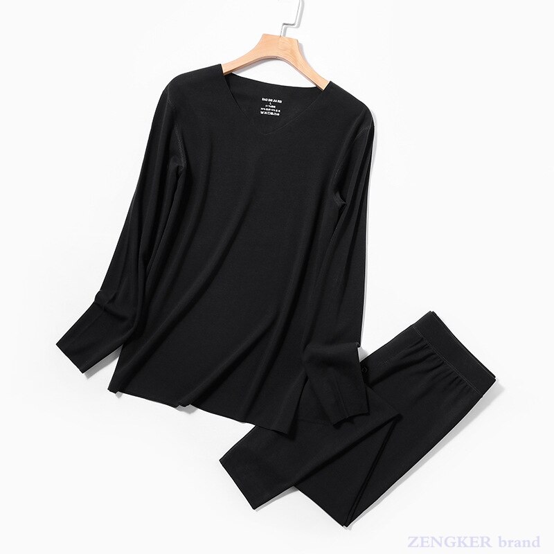 The de velvet warm men's thermal underwear de velvet suit self-heating 160 kg plus fertilizer plus size 7xl leisure