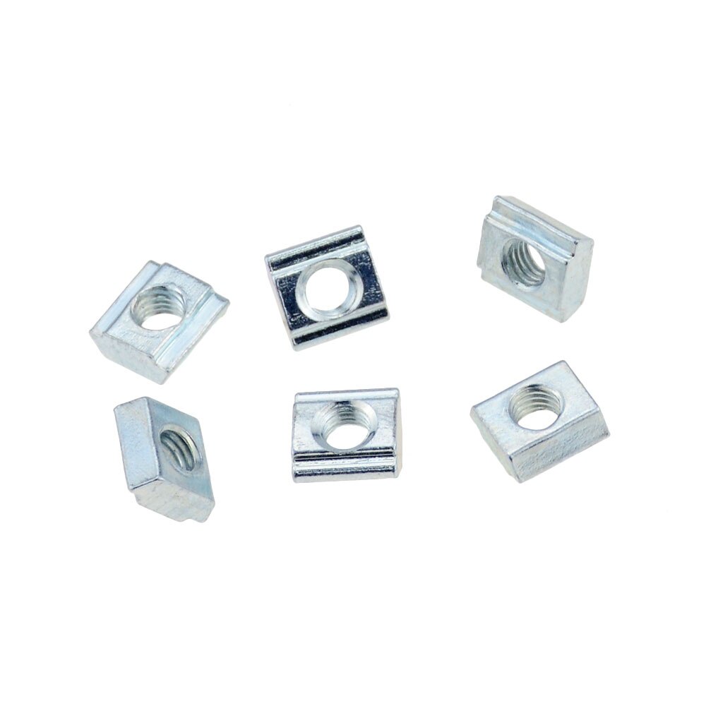 100pcs/set M3 M4 M5 T Slide Nut Fastener Galvanized T-Slot Nuts for 20 Series Aluminum Extrusion Profile