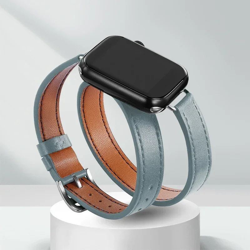 Bracelet en cuir pour Bracelet de montre Apple 10 42MM 46mm 9 8 7 41 45mm 6 SE 5 4 40 44mm Correa pour Bracelet IWatch Series10 Ultra 2 49mm