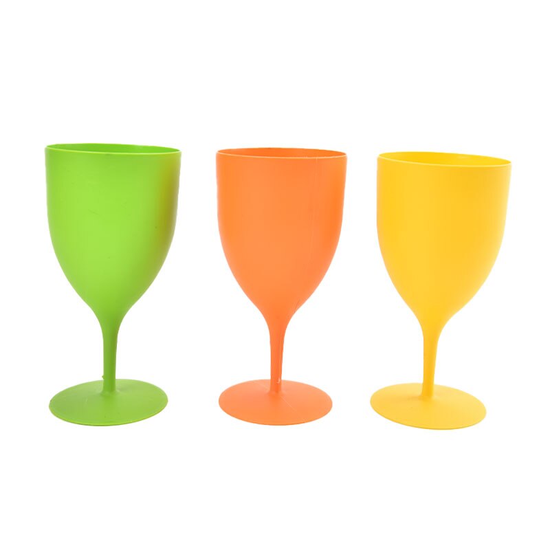 6pcs/set Disposable Frosted Plastic Wine Glasses Cocktail Champagne Goblet PP Material For Bar Party Bar Home Goblet