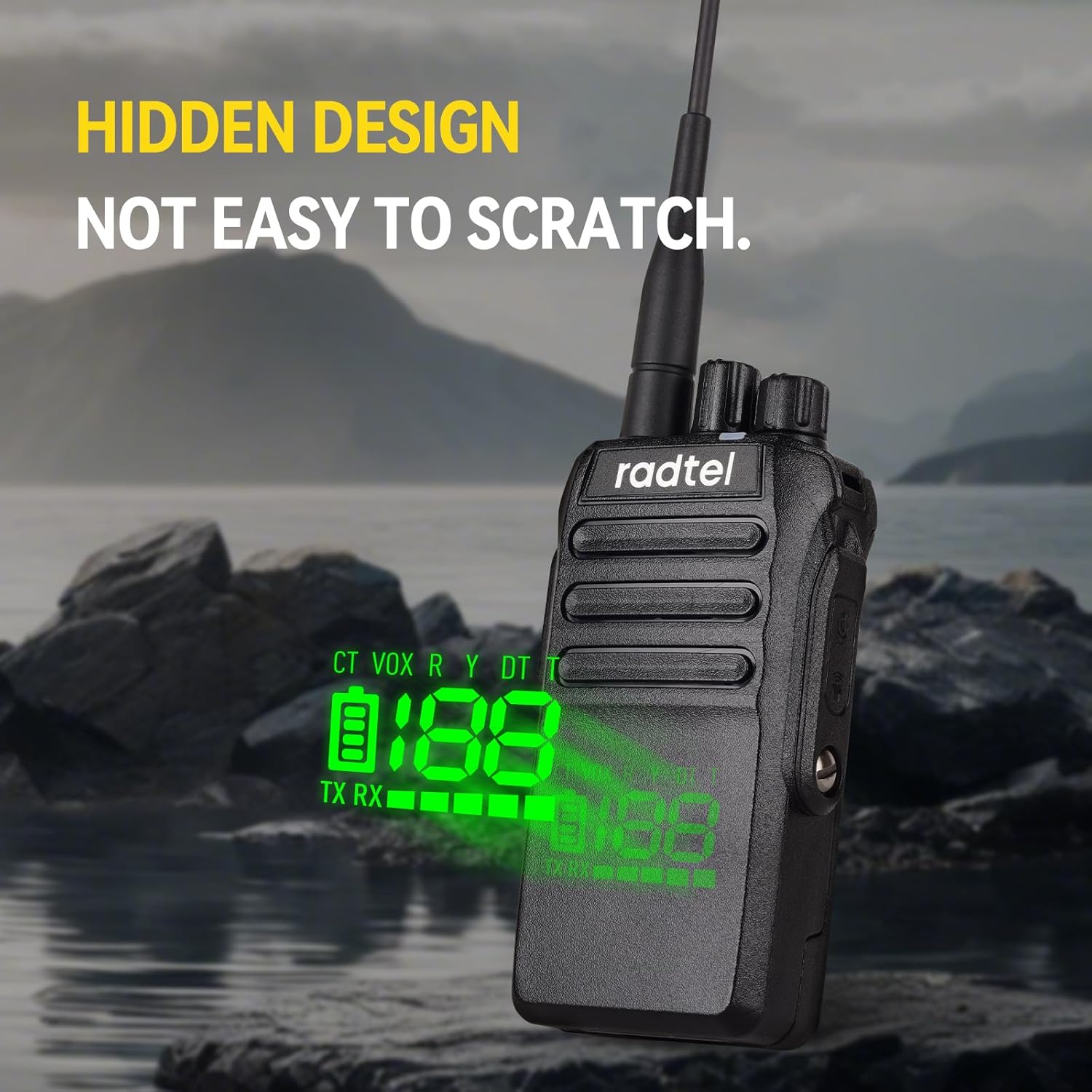 Radtel RT-493 10 W IP67 Wasserdichtes UHF 400–470 MHz Business-Funkgerät 199 Kanal, schnelle Kopierfrequenz, Walkie-Talkie, USB-C