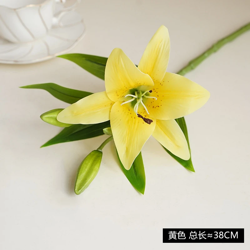 Artificial green plants flowers Bonsai White yellow light pink lily false blossom Sagittarius, Robinia pseudoacacia: Brown