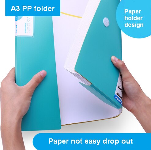 Papier Zware Plastic School Mappen Met Sterke Clip-Diverse Kleuren-3/Pack