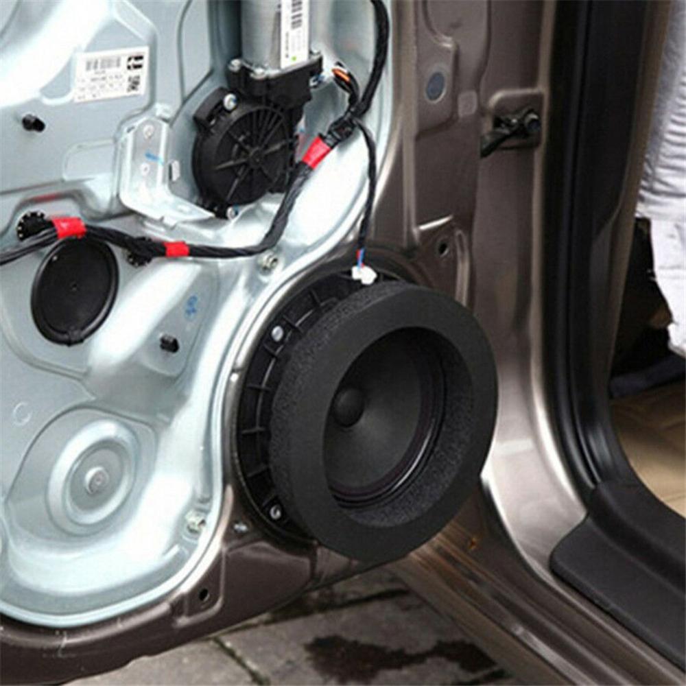 4PCS 6.5 Inch Car Universal Speaker Insulation Ring Soundproof Cotton Pad Bass Door Trim Sound Audio Speakers Self Adhesive