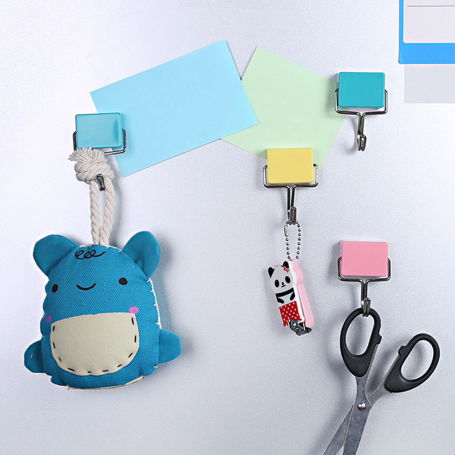 Crochets magnétiques décoratif réfrigérateur aimant manteau porte-clé stockage crochet suspendu pour cuisine réfrigérateur portant 2KG