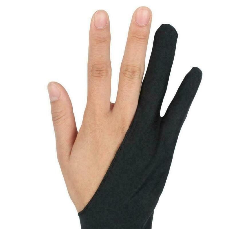 1 Pc Drawing Two Finger Glove Nti-fouling Drawing Painting Artist Drawing L Glove S, Graphics Tablet For Any M, L2N9