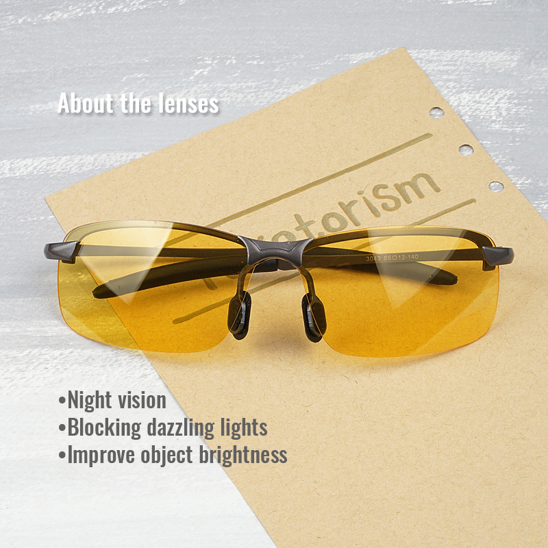 Toketorism anti glare nattkjøring gule briller bilkjøring menn kvinner solbriller  y3043