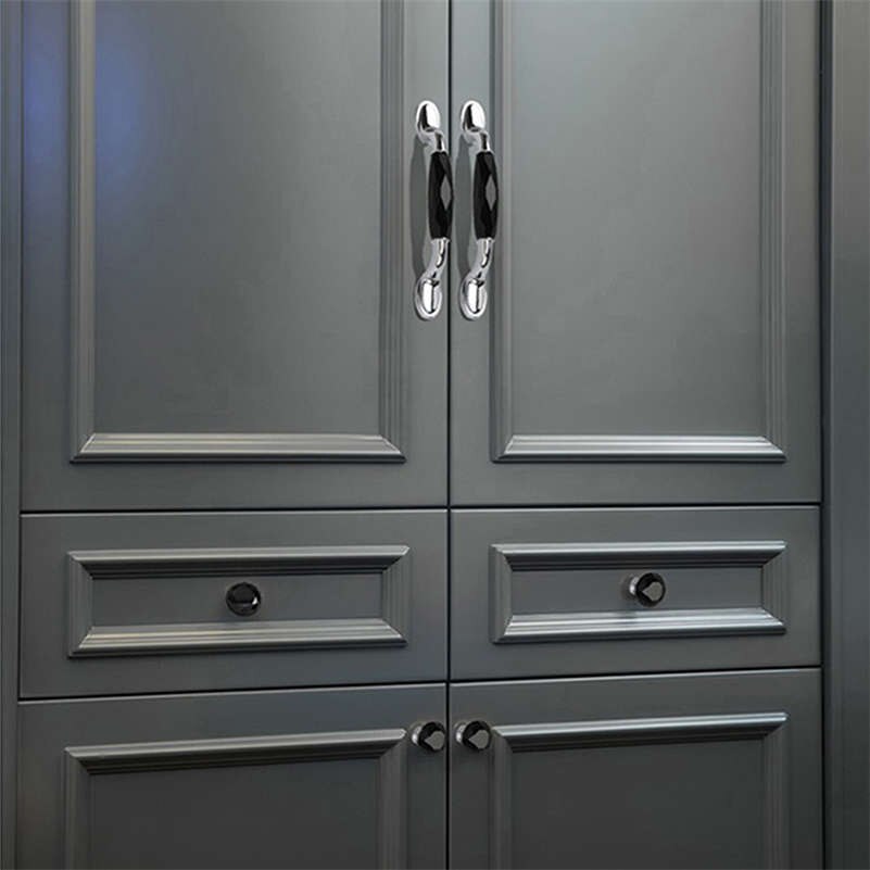 Amerykańnarty prosty styl klamka kryształowy uchwyt szafki gałka szuflady uchwyty