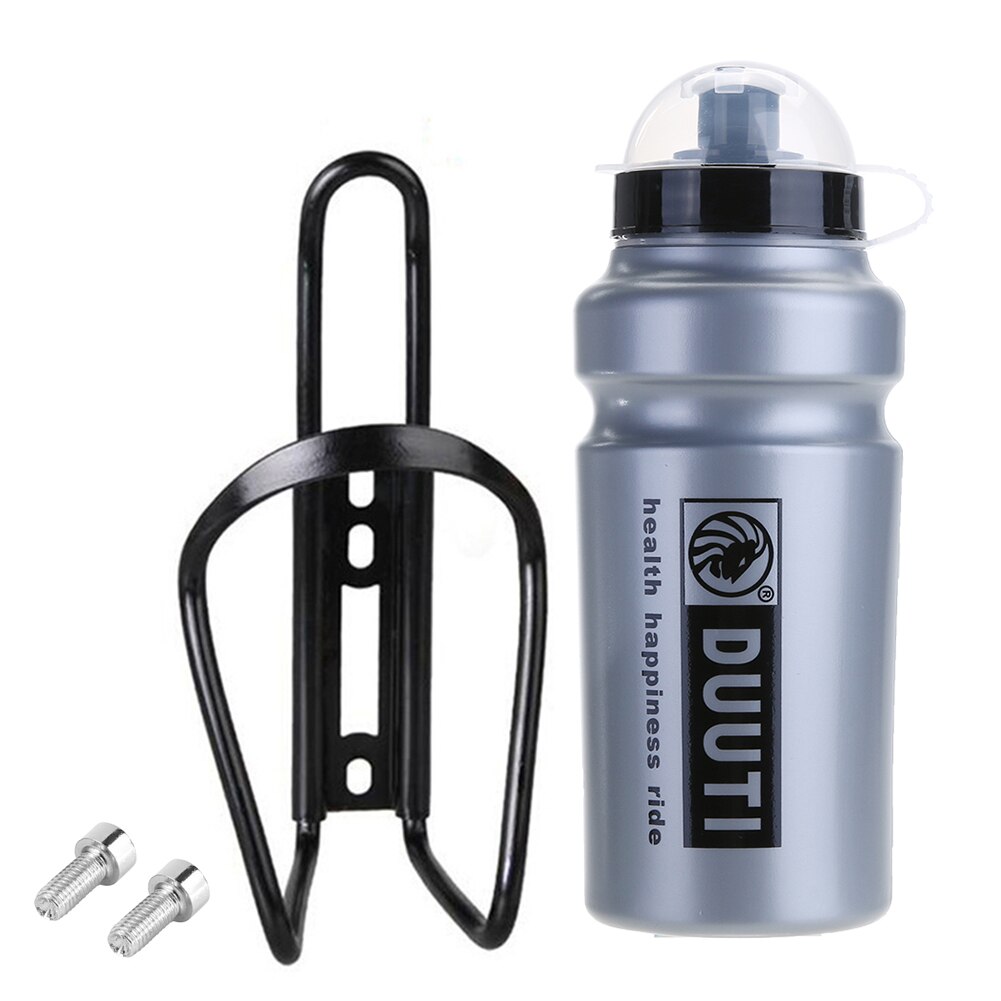 DUUTI 500ml MTB Fahrrad Wasser Flasche und Flasche Halter Käfig Rack Montieren Schraube für Radfahren Reiten Zubehör: Grey