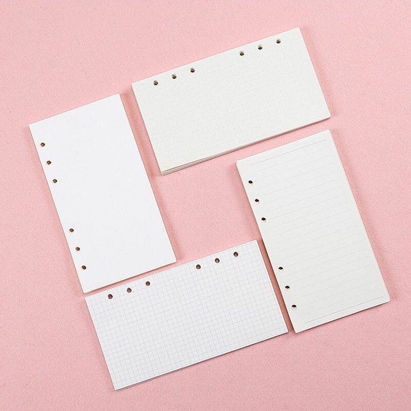 40 Vellen A6 Ring Notebook Insert Vullingen 6 Gaten Losse Blad Papers Spiraal Dagboek Planner Lege Innerlijke Core School Kantoor levert