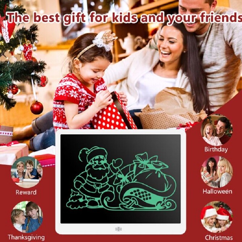 LCD Writing Tablet 15 Inch Drawing Handwriting Pad Message Graphics Board Kids Writing Board Lock Key One-Click Clear Child