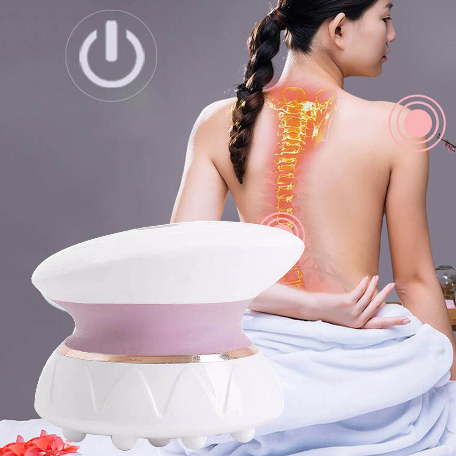 Smart Mini Massager Lightweight Rechargeable 4-Mode Portable Compact Machine for Shoulders Feet Waist Relieve Fatigue Relax Body