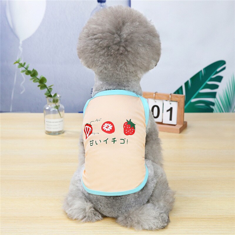 Summer Dog Clothes for Small Dogs French Bulldog Kawaii Luxury Cute Dog Clothes Vest Shirt Puppy Pomeranian Chihuahua